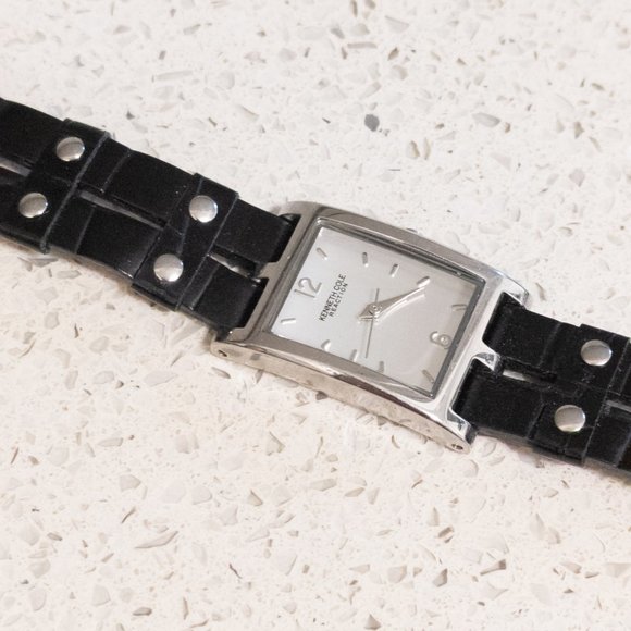 Kenneth Cole Ladies 14mm Black Genuine Leather Watch Band BN-KC2451 - Picture 6 of 6